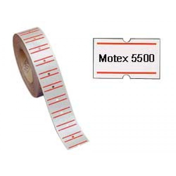 Rotolo 1000 etichette 21x12mm bianche permanenti rigate x TOWA GS-GM-MOTEX 5500