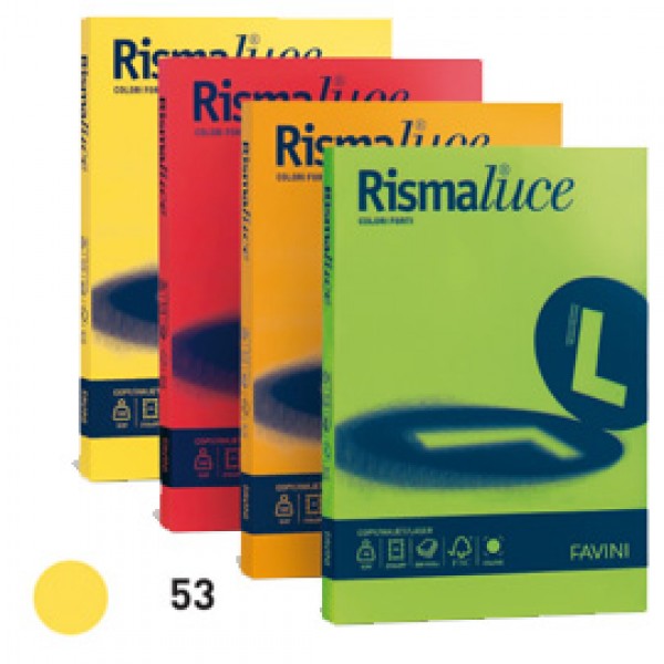 Carta RISMALUCE 140gr A4 200fg giallo sole 53 FAVINI