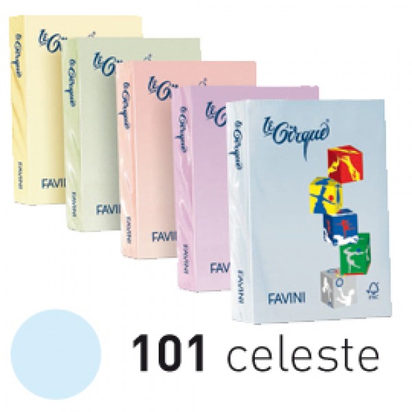 Carta LECIRQUE A4 80gr 500fg celeste pastello 101 FAVINI