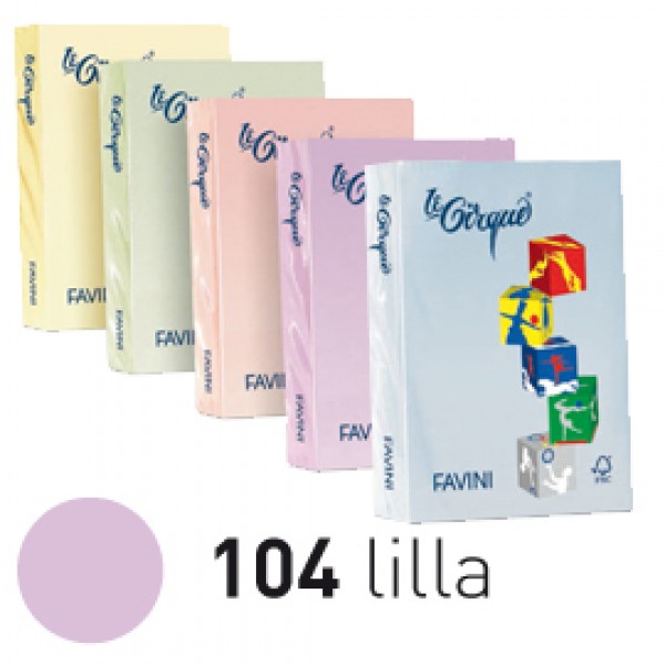 Carta LECIRQUE A4 80gr 500fg lilla pastello 104 FAVINI