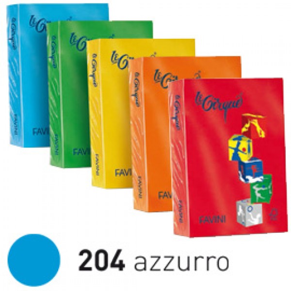 Carta LECIRQUE A4 80gr 500fg azzurro reale 204 FAVINI