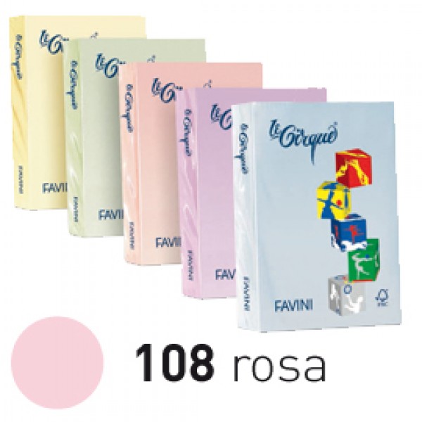 Carta LECIRQUE A4 160gr 250fg rosa pastello 108 FAVINI