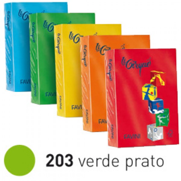 Carta LECIRQUE A4 160gr 250fg verde prato 203 FAVINI