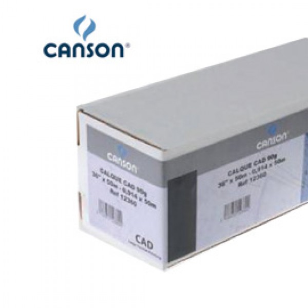 CARTA PLOTTER 610MM(24") X 46MT 100GR HIRESOLUTION PAPERJET CANSON