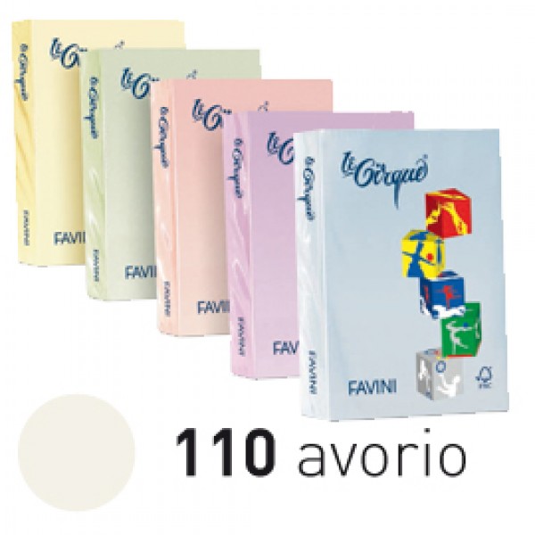 Carta LECIRQUE A4 160gr 250fg avorio pastello 110 FAVINI