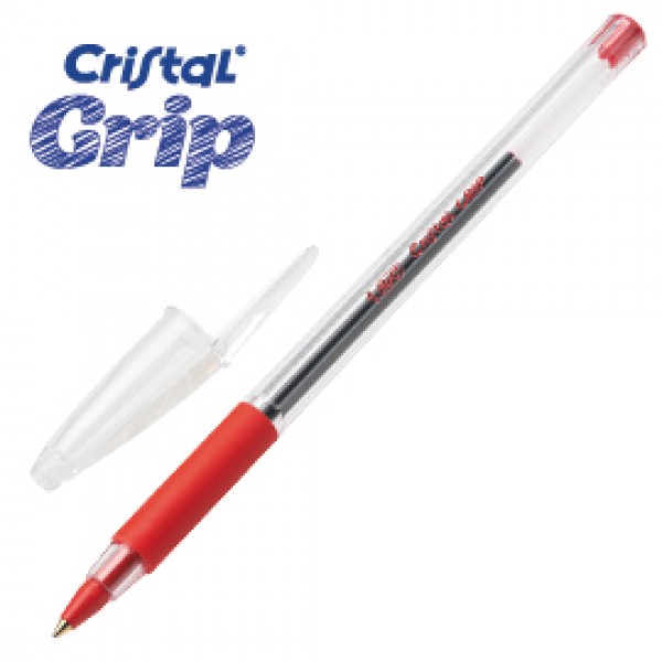 Scatola 20 penna sfera CRISTAL® GRIP medio 1,0mm rosso BIC®