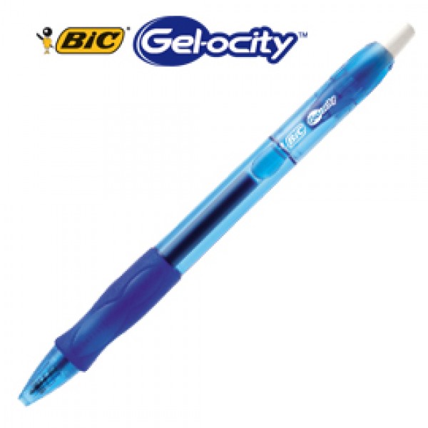 Scatola 12 penna sfera scatto GELOCITY 0,7mm blu BIC