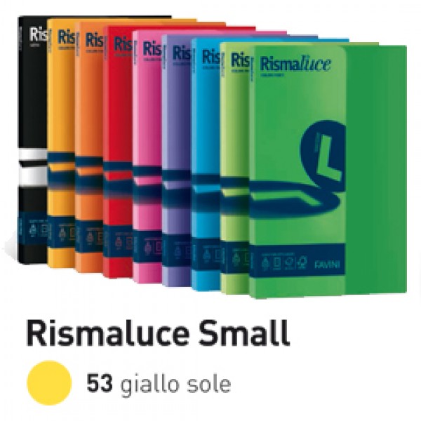 Carta RISMALUCE SMALL A4 200gr 50fg giallo sole 53 FAVINI