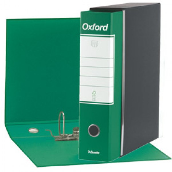 Registratore OXFORD G85 verde dorso 8cm f.to protocollo ESSELTE