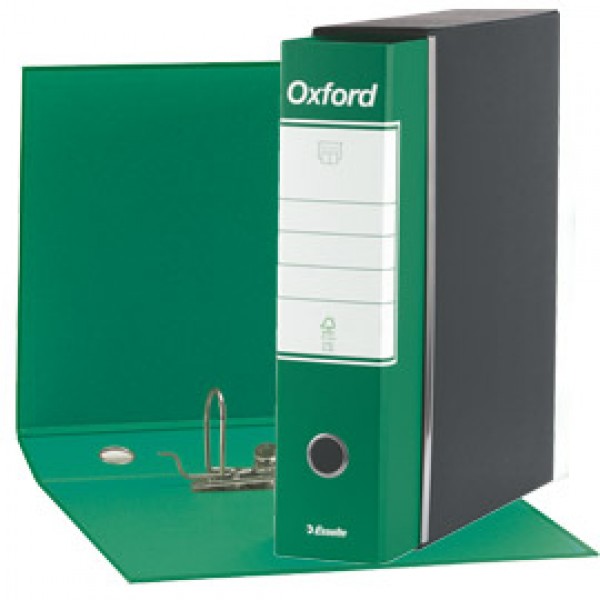 Registratore OXFORD G83 verde dorso 8cm f.to commerciale ESSELTE