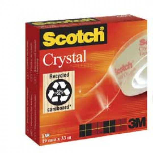 NASTRO ADESIVO SCOTCH CRYSTAL CLEAR 600 66MTX19MM