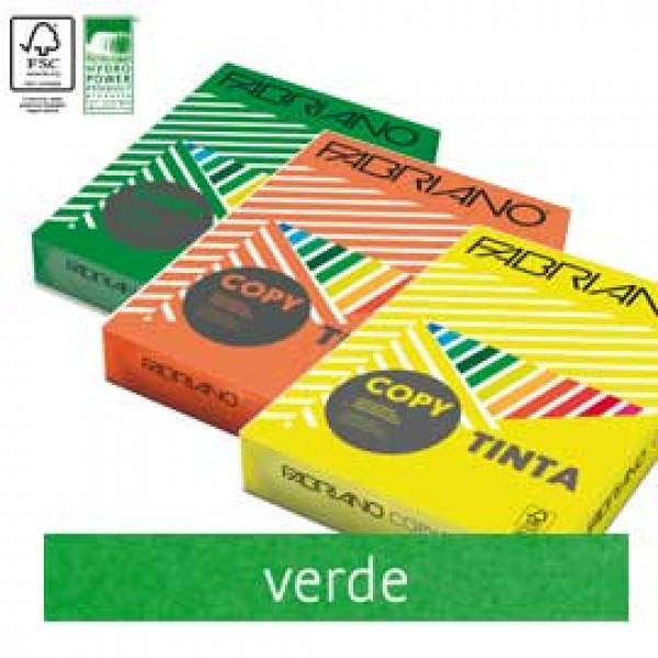 CARTA COPY TINTA A4 80GR 500FG COL.FORTI VERDE