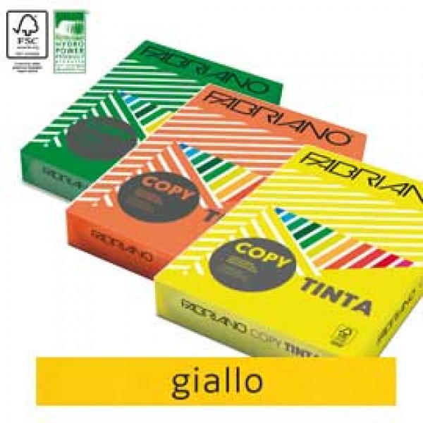 CARTA COPY TINTA A4 80GR 500FG COL.FORTI GIALLO