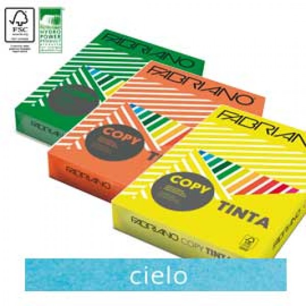 CARTA COPY TINTA A4 80GR 500FG COL.FORTI CIELO