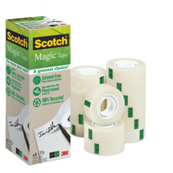 PACK 9 ROTOLI SCOTCH MAGIC 900 19X33 INVISIBILE ECOLOGICO