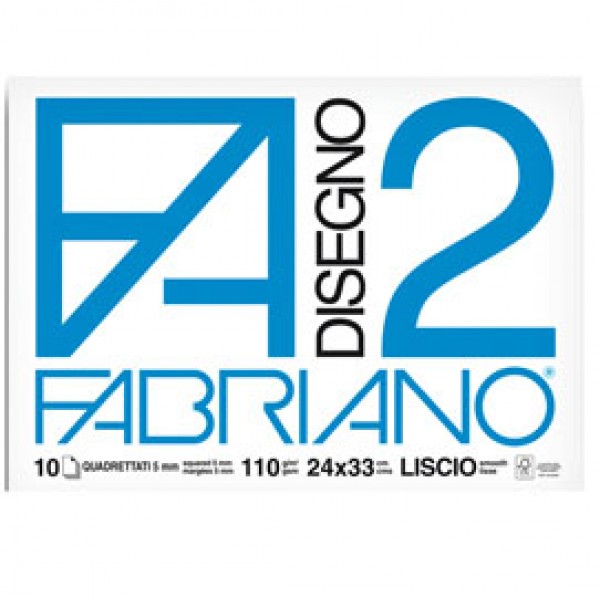 ALBUM P.M. FABRIANO2 (240X330MM) 10FG 110GR QUADRETTO 5MM