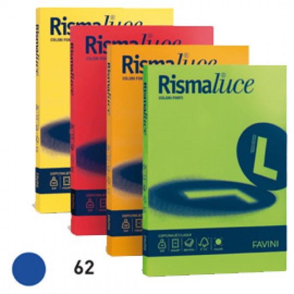 Carta RISMALUCE 200gr A4 125fg blu prussia 62 FAVINI