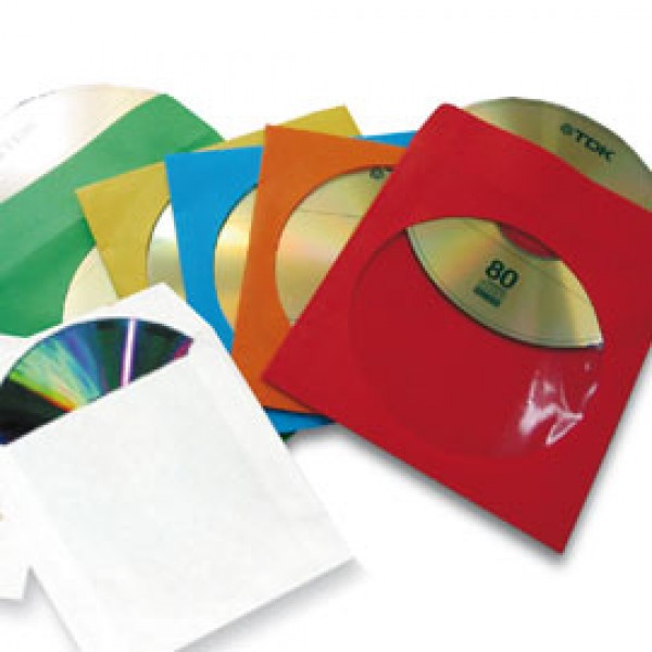 50 BUSTE CD IN CARTA COLORI ASSORT. FELLOWES