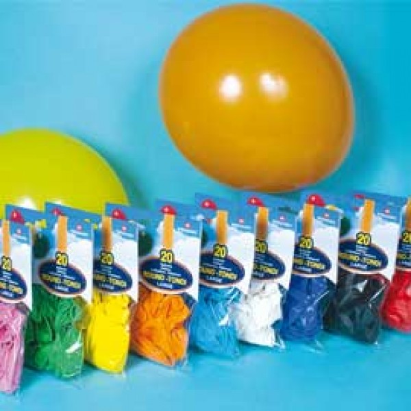 BUSTA 20 PALLONCINI LARGE 35CM BLU PEGASO