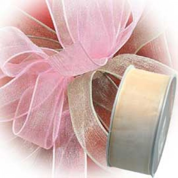 ROTOLO NASTRO ORGANZA LUCY 38mm x 25mt AVORIO 44 BOLIS