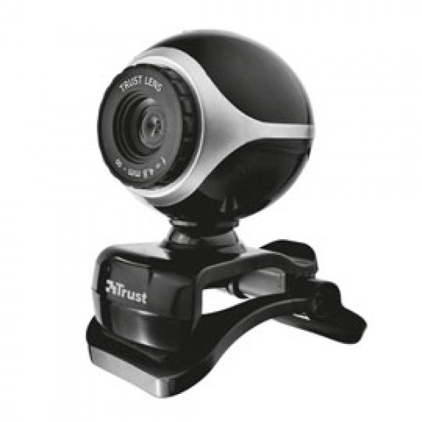 Webcam Exis per Pc e laptop con microfono integrato - nero/silver - Trust
