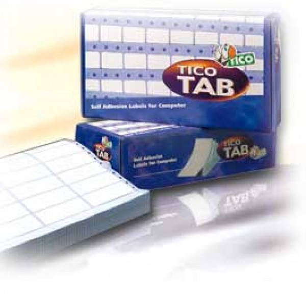 Scatola 6000 etichette adesive TAB1-0722 72x23,5mm corsia singola Tico