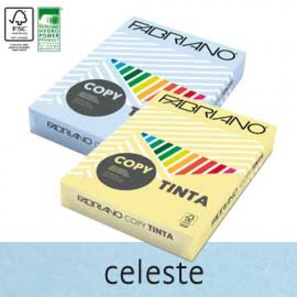 CARTA COPY TINTA A4 160gr 250fg col.tenui CELESTE FABRIANO