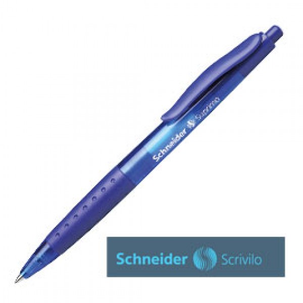 Penna a sfera a scatto SUPRIMO punta media blu SCHNEIDER
