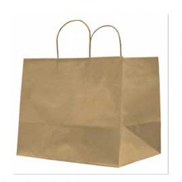 25 SHOPPERS CARTA KRAFT 32X20X33CM TWISTED LARGE MARRONE