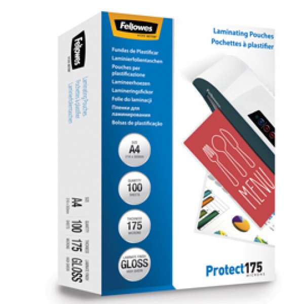 Scatola 100 pouches PROTECT175 175mic A3 Fellowes