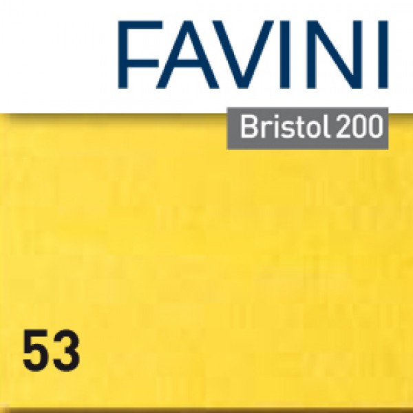 Conf.25 cartoncino Bristol Color 200gr 50x70cm giallo sole 53 Favini