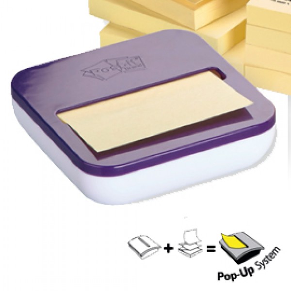 DISPENSER VAL +8 ricarche Post-it®Super Sticky Z-Notes giallo Canary 76x76mm