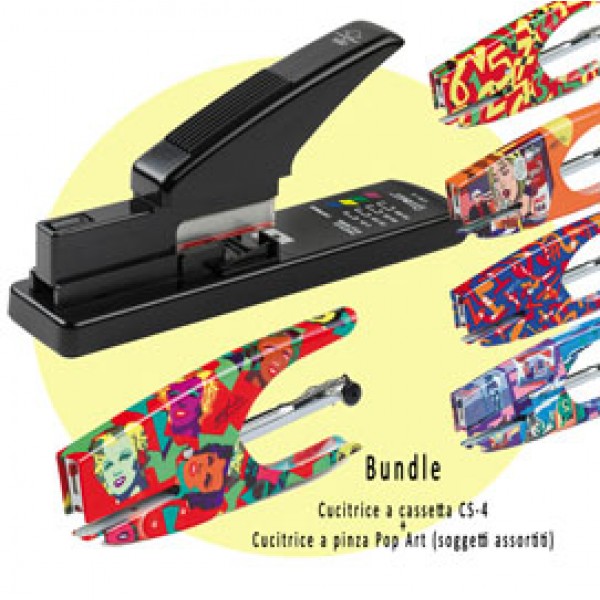 Bundle Cucitrice a cassetta CS-4 + Cucitrice a pinza Pop Art