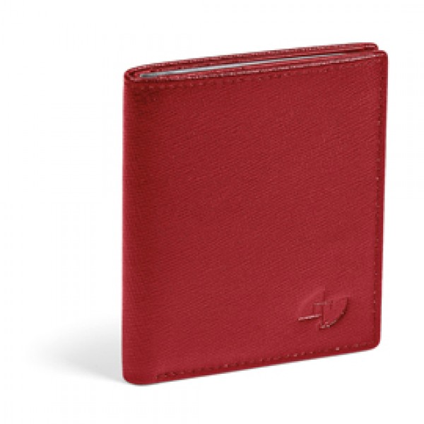 Portacard in pelle Saffiano 8x9,5cm 16 card rosso Niji