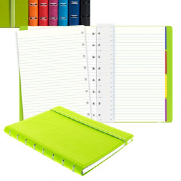 Notebook f.to A5 a righe 56 pag. blu similpelle Filofax