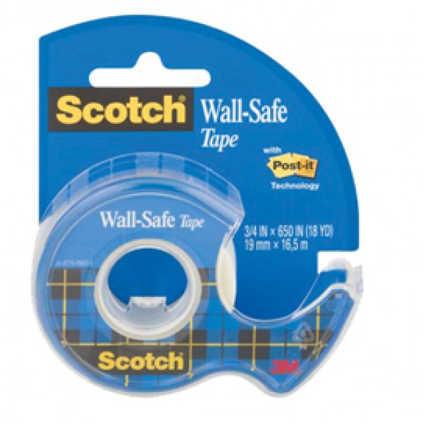 Nastro adesivo Scotch® Wall-safe 19mmX16,5mt in chiocciola 183-ISP