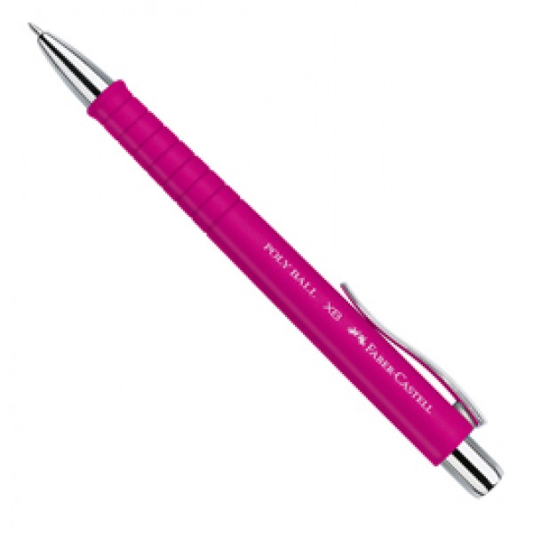 Penna a sfera 0,7mm Poly Ball fusto rosa Faber Castell