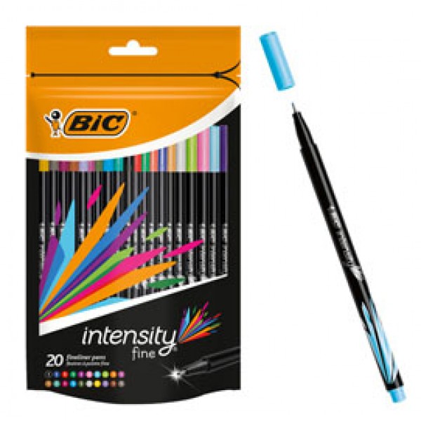 Astuccio 20 fineliner Intensity 0,8mm colori assortiti BIC