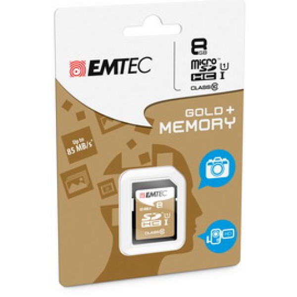 SDHC EMTEC 8GB CLASS 10 GOLD PLUS
