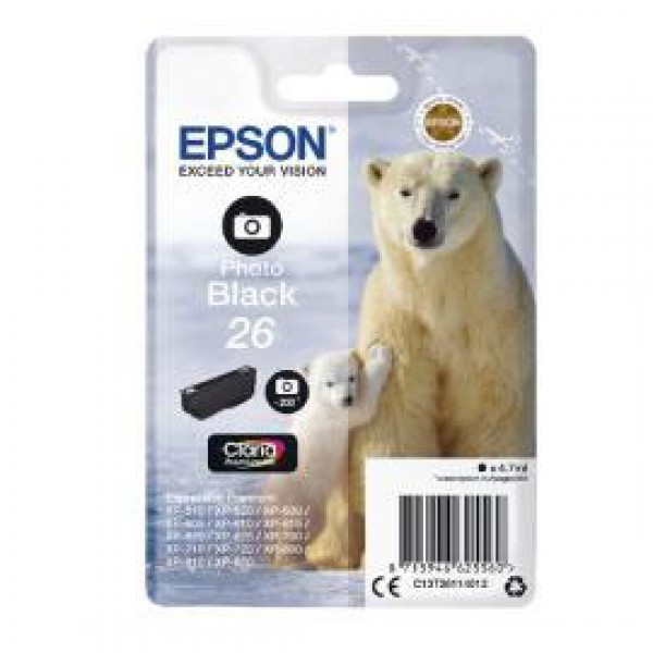 CARTUCCIA NERO EPSON CLARIA PREMIUM SERIE 26XL/ORSO POLARE, IN BLISTER