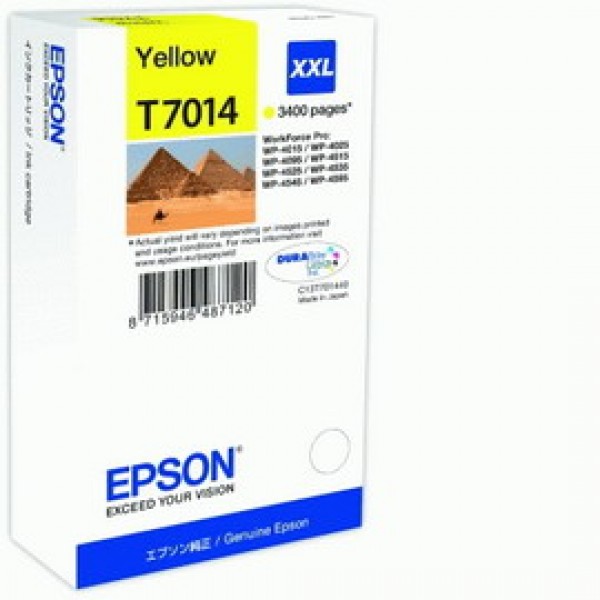 TANICA INCHIOSTRO A PIGMENTI GIALLO EPSON DURABRITE ULTRA, XXL