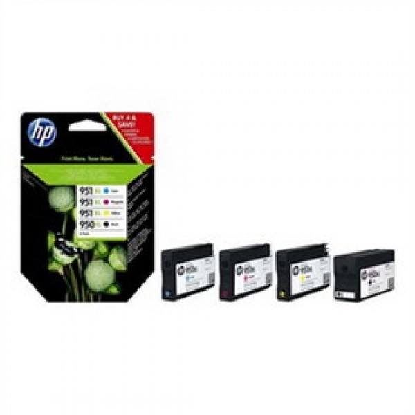 COMBO PACK 4 CARTUCCE INK OFFICEJET HP 950XL NERO 951XL CIANO MAG GIALLO