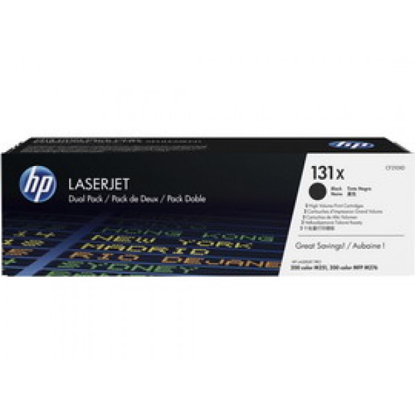 CONFEZIONE DI 2 TONER NERO HP 131X