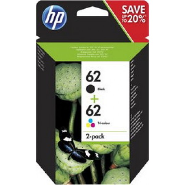 HP 62 INK CARTRIDGE COMBO 2-Pack nero+colore