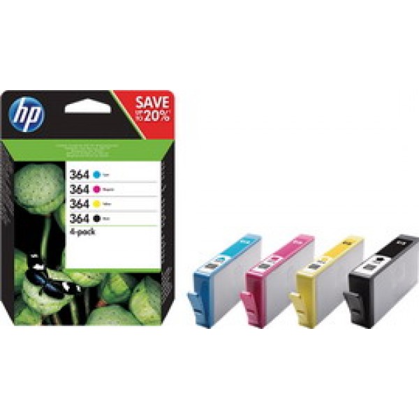 HP 364 CMYK INK CARTRIDGE COMBO 4-Pack