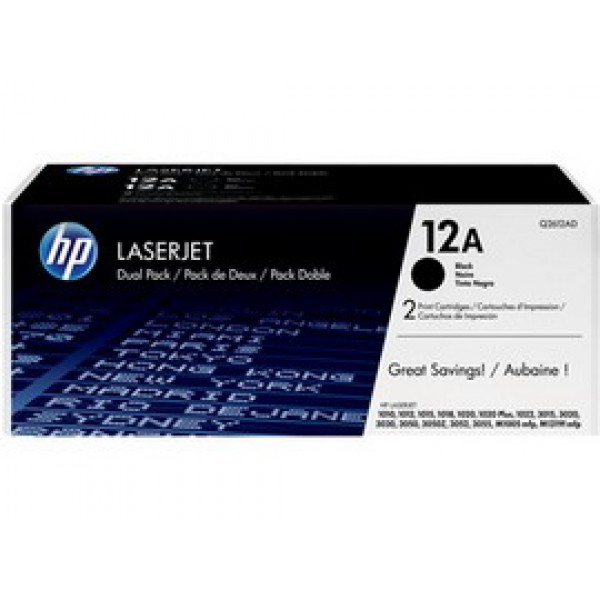 SCATOLA 2 CARTUCCE DI STAMPA HP LASERJET NR. 12A