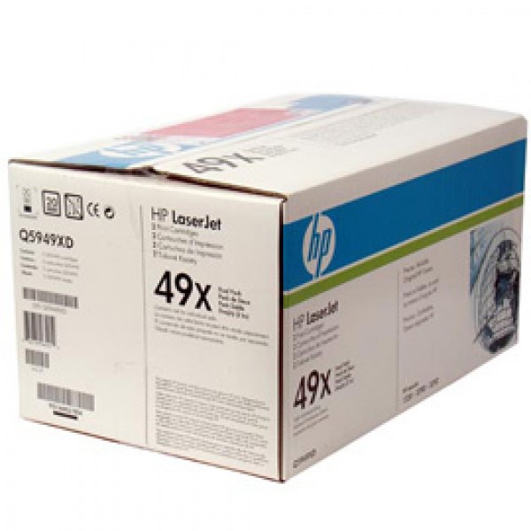 SCATOLA 2 CARTUCCE DI STAMPA HP PER LJ 1320/3390AIO/3392AIO Q5949XD