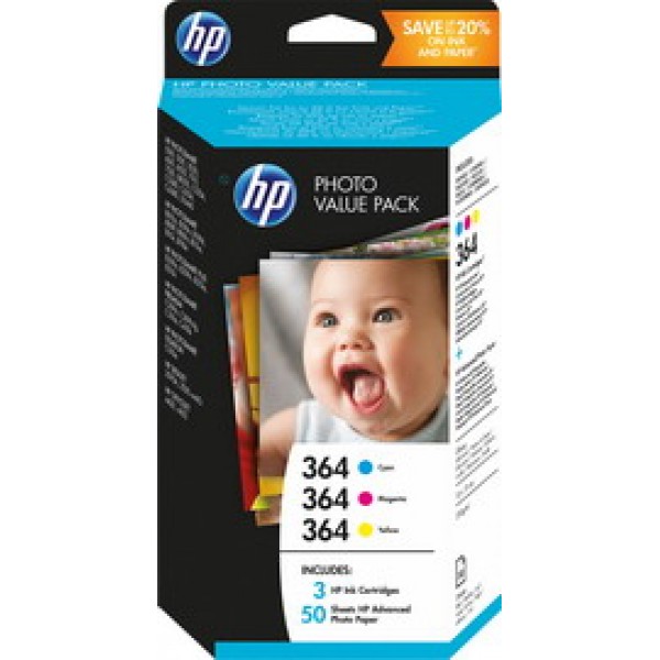 HP 364 SERIES PHOTOSMART PHOTO VALUE PACK 50 SHEETS 10x15 cm