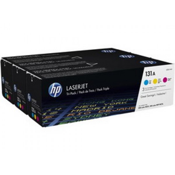 CONFEZIONE DI 3 TONER COLOR HP 131A CIANO/GIALLO/MAGENTA