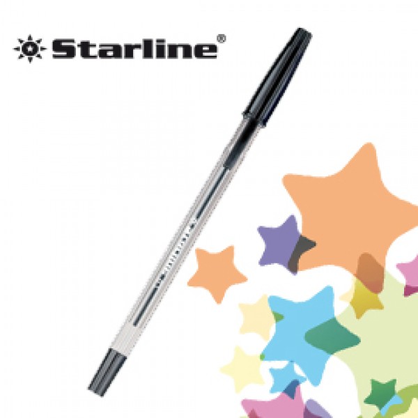 SCATOLA 50 PENNA SFERA NERO P. FINE 0.7MM STARLINE